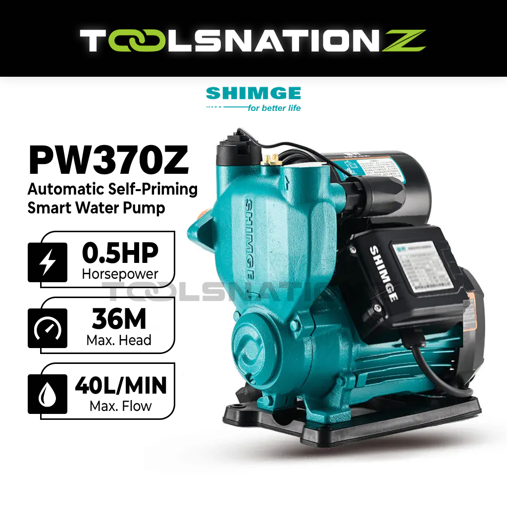 SHIMGE PW125Z/PW370Z/PW550Z/PW750Z อัตโนมัติ Self-Priming Water Booster ปั๊ม 0.5HP/1HP Pam Air Rumah
