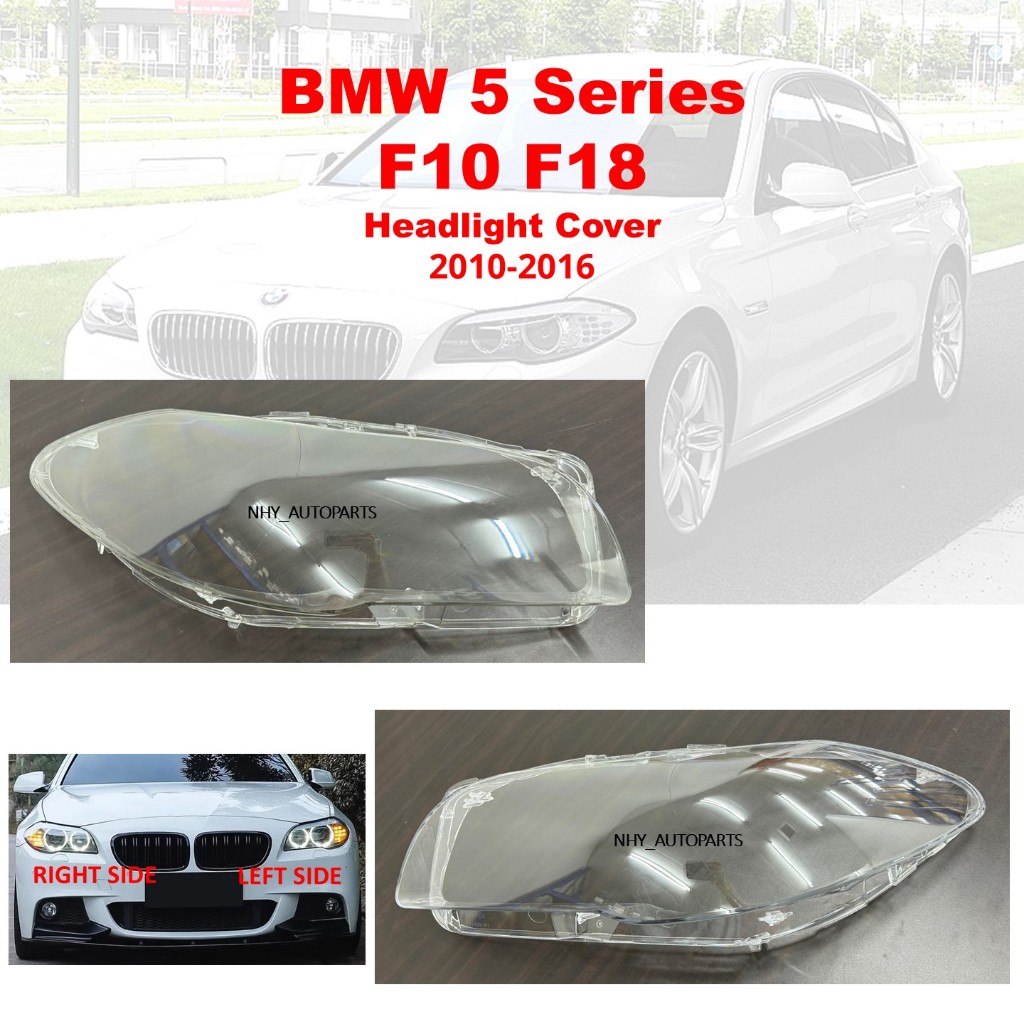 BMW 5 SERIES F10 F18 10 11 12 13 14 15 16 320i 320d 328i HEADLIGHT HEADLAMP COVER HEAD LIGHT LENS