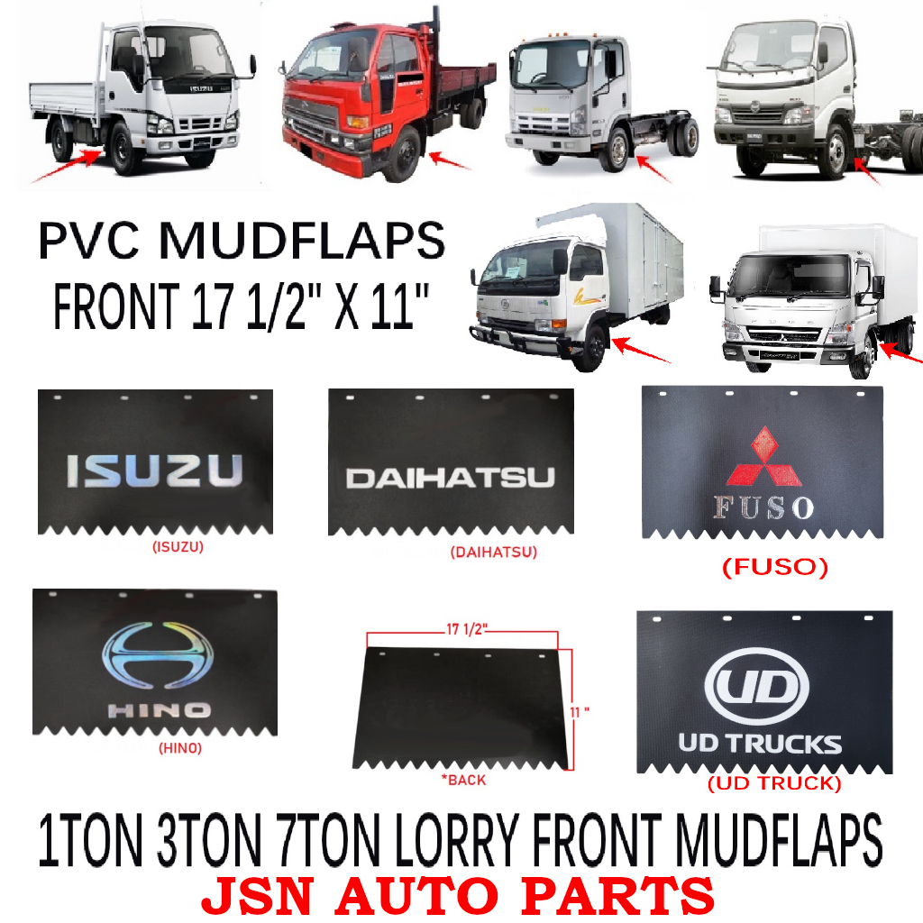 Pvc MUDFLAPS ด้านหน้าสําหรับ LORRY 1TON 3TON 7TON DEPAN MUDFLAPS ราคาสําหรับ 1PC HINO DAIHATSU ISUZU UD NISSAN , FUSLORRY TRUCK