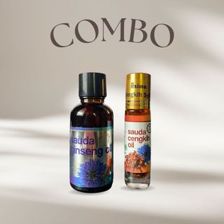 Minyak urut badan Sauda Ginseng 30ML & minyak urut sauda cengkeh 8ML