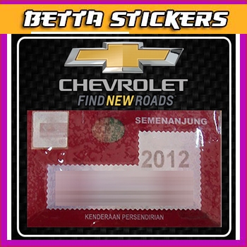 สติ๊กเกอร์ Roadtax ขนาดปี 2024 / สติ๊กเกอร์ Plat / สติ๊กเกอร์ VIP / Touch & Go - โมเดล Chevrolet