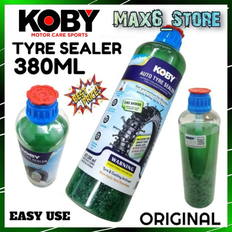KOBY AUTO TIRE SEALER 380ML ยาง UBAT TAYAR GAM ยางยาง TIRE SEALER TYRE SEALANT ANTI-RUST PANCIT REPA