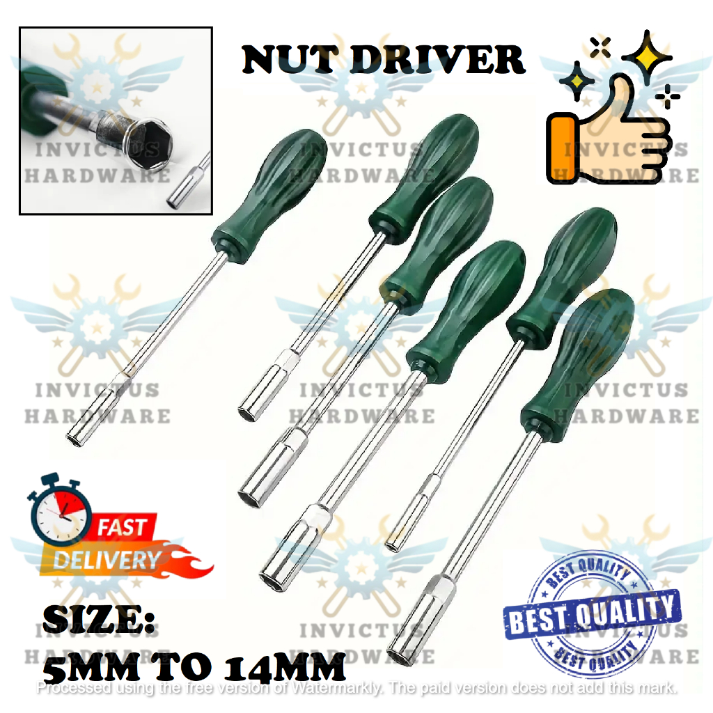 5-14MM NUT DRIVER DRIVERS OPEN BUKA NUTS SCREWDRIVER HEX SOCKET KEY sockets plier wrench screw diy w