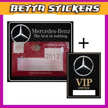 สติ๊กเกอร์ Roadtax ขนาดปี 2024 / สติ๊กเกอร์ Plat / สติ๊กเกอร์ VIP / Touch & Go - โมเดล Mercedes