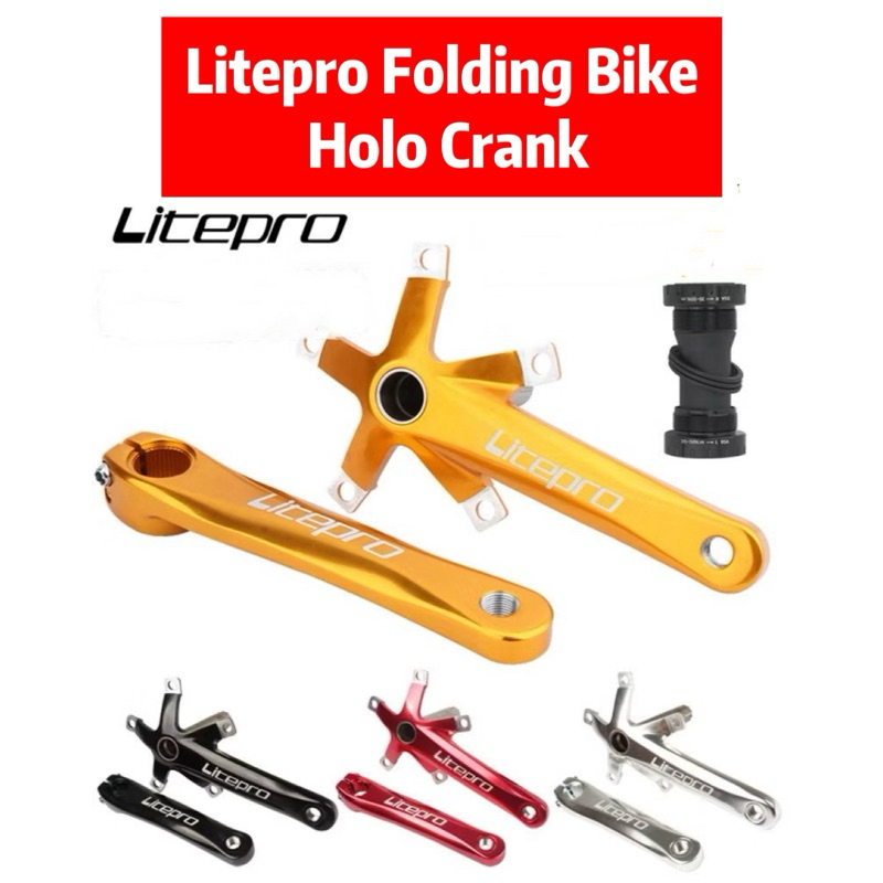 🔥🇲 Litepro CrankSet จักรยานพับ 54T/56T Basikal Lipat ข้อเหวี่ยงโซ่