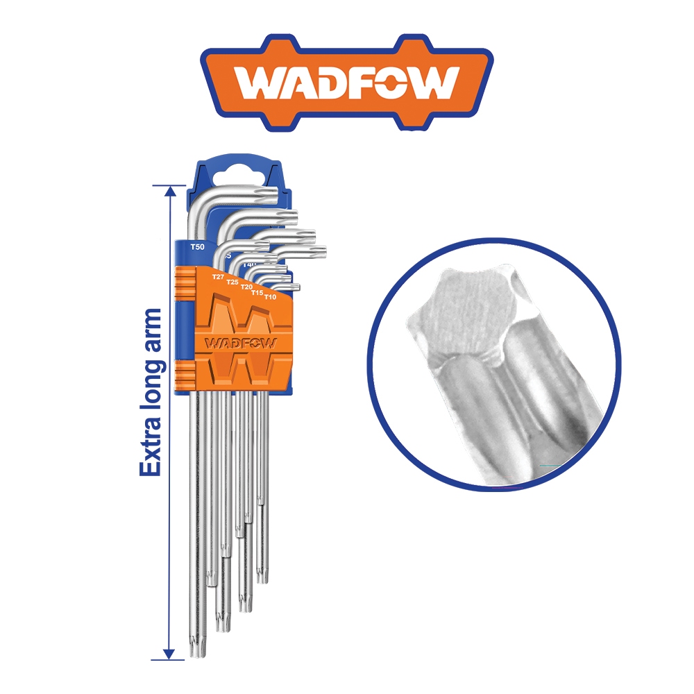 WADFOW ชุดกุญแจ Torx 9 ชิ้น WHK3292