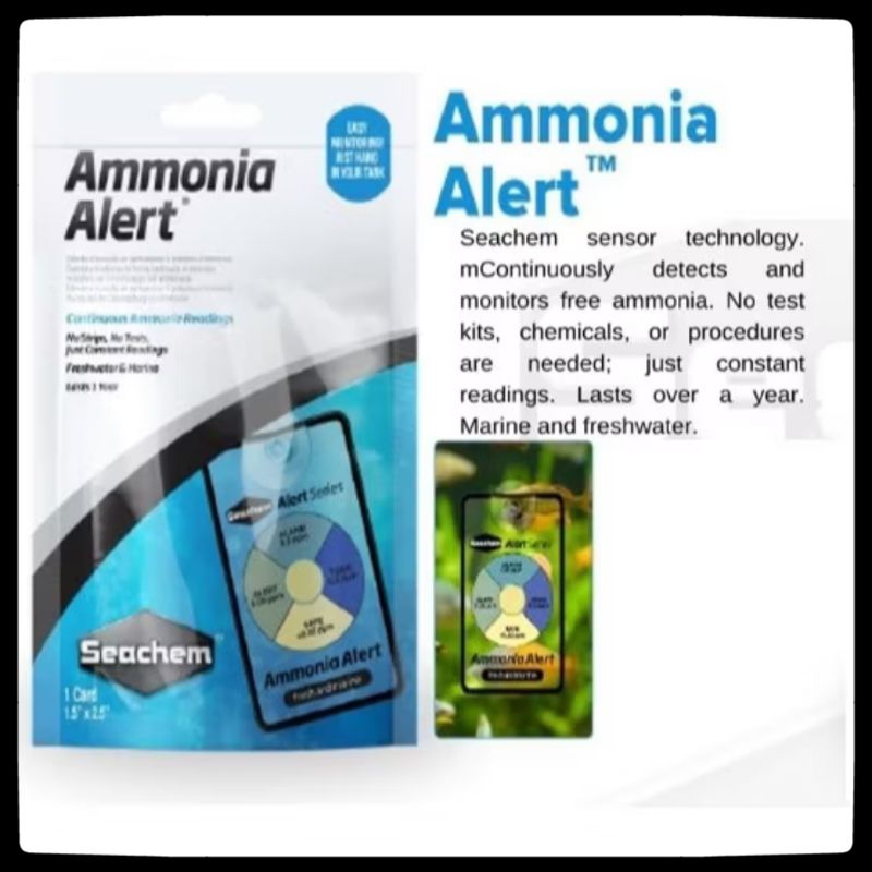 Seachem Ammonia Alert Sensor การทดสอบน้ํา Aquarium Aquascape Fish Technology 1 ปีสุดท้าย