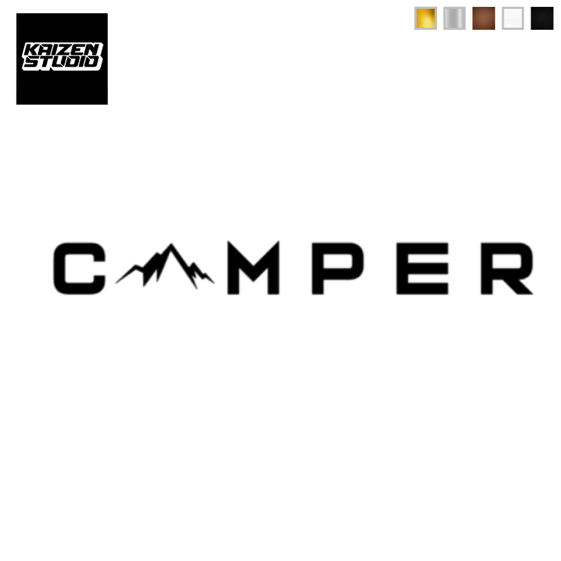 KAIZEN STUDIO Camper Adventure Outdoor Camping Hiking สติกเกอร์ตัดไวนิล