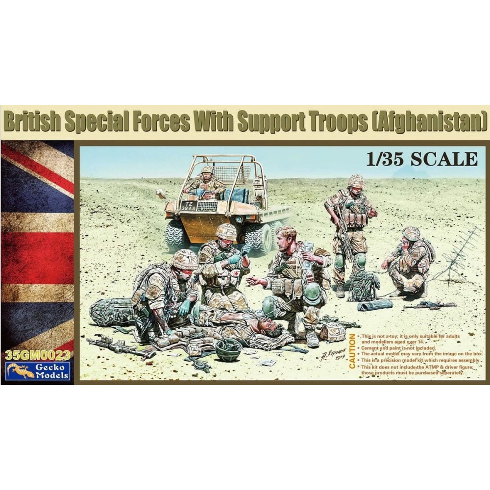 Gecko Models 35GM0023 1/35 กองกําลังพิเศษพร้อมการสนับสนุน Troops (Afghanistan)