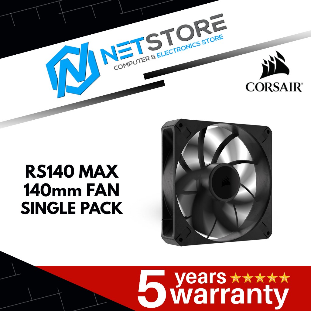 Corsair RS140 MAX, 140mm Fan-Single Pack - CO-9050174-WW