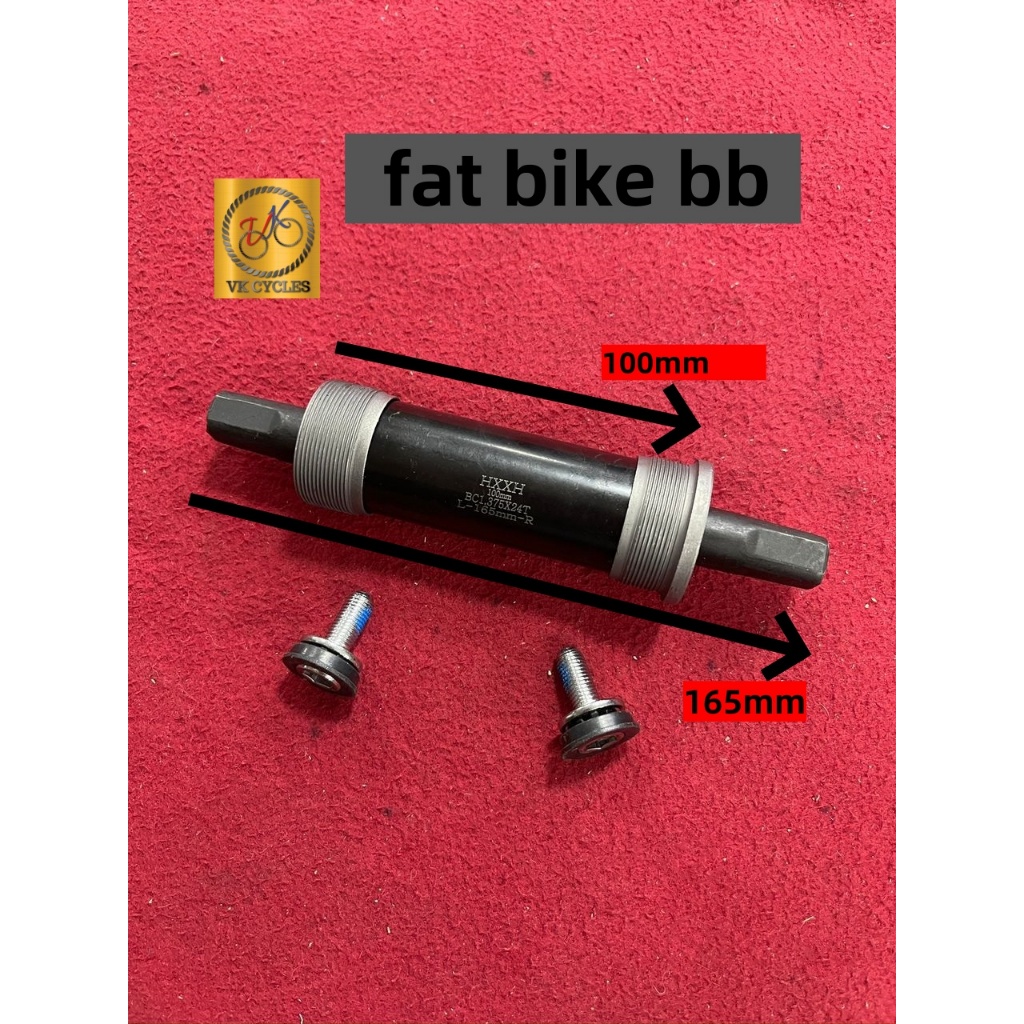 HXXH ไขมันจักรยานส่วนเพลาเพลาแบริ่งด้านล่างวงเล็บ BB Crank เพลาไขมัน Basikal 100 มม.x165 มม.120 มม.x