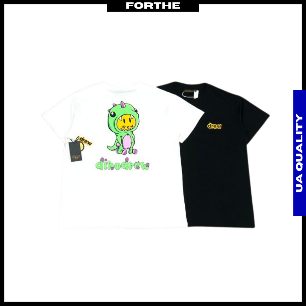 DREW HOUSE เสื้อยืด Dinodrew Justin Bieber Streetwear ขนาดใหญ่ Drew House Dinosaur