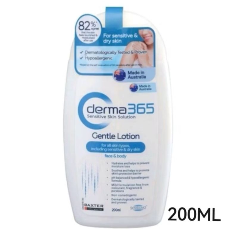 Derma365 100% Gentle Lotion For Face & Body 200ml +ฟรี