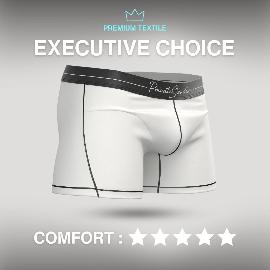 โครงสร้างส่วนตัวผู้ชายชุดชั้นใน Tencel Boxer Brief Boxer - Black Mix Cotton White [481]