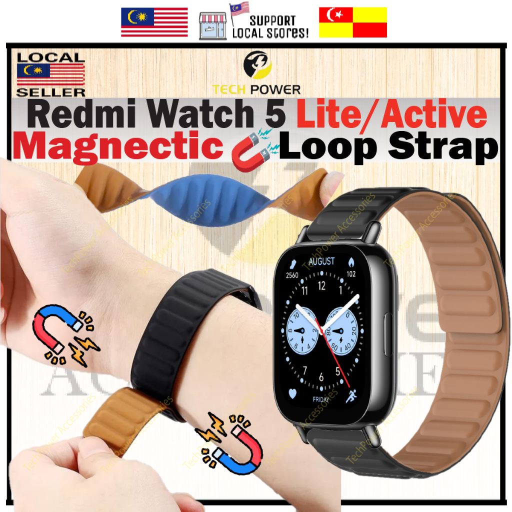 Redmi Watch 5 Lite /5 Active Strap Magnetic Loop Strap, Tali Jam Magnetik Xiaomi Mi Watch 5 Redmi Wa