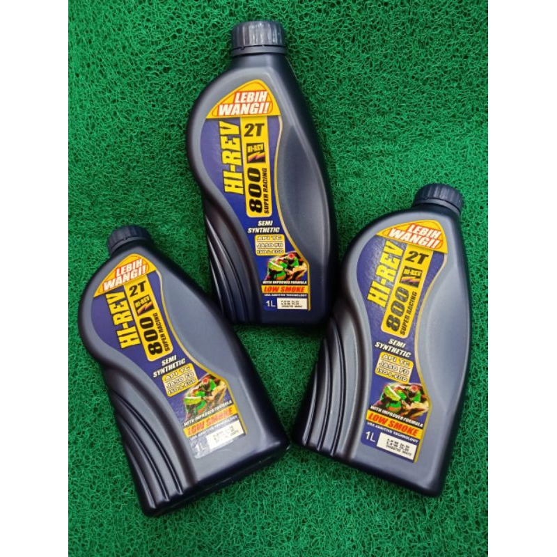 HI-REV 2T 800 1LITRE LOW SMOKE SEMI SYNTHETIC LEBIH WANGI 2T800