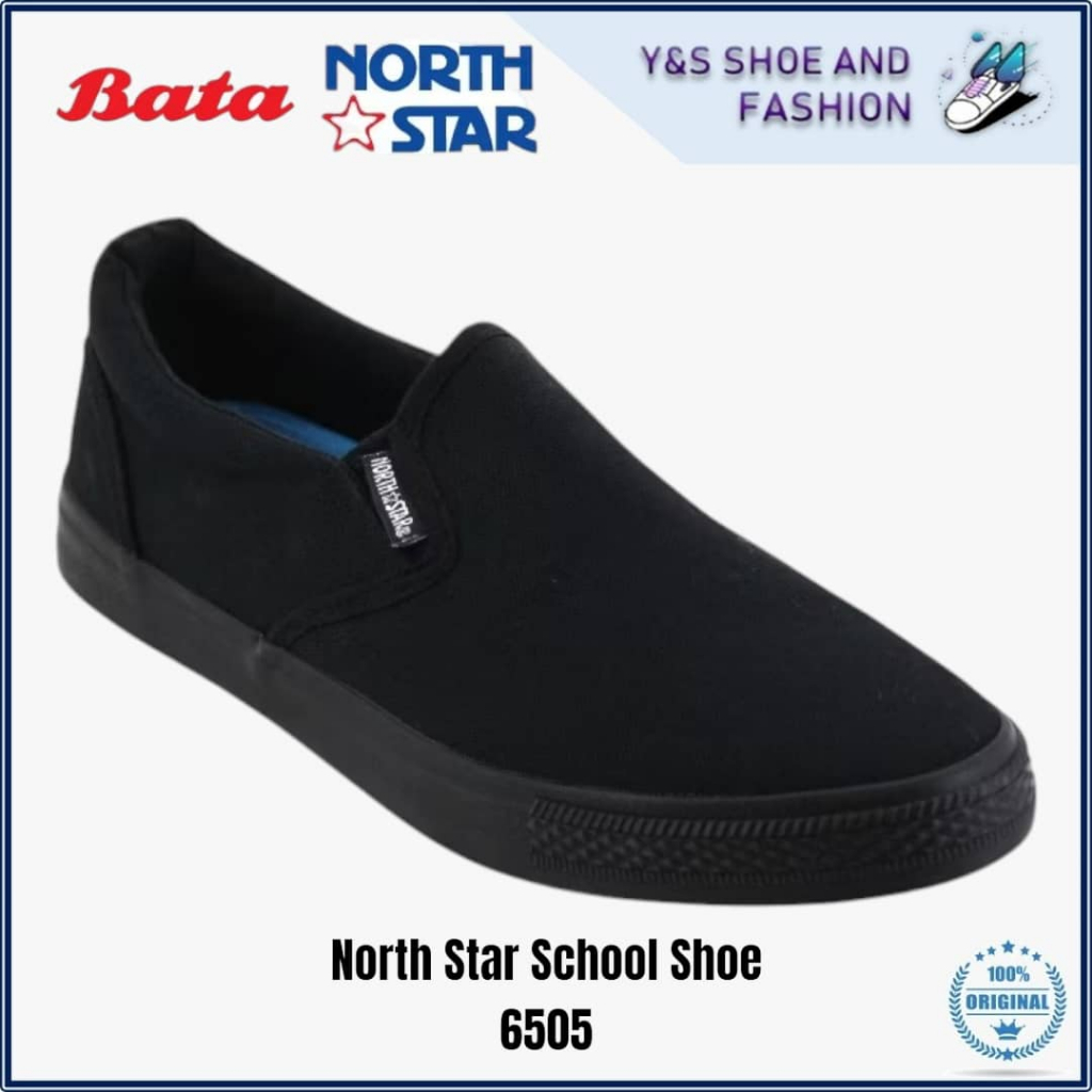 BATA NORTH STAR SLIP ON SCHOOL SHOE 6505 Kasut Sekolah North Star