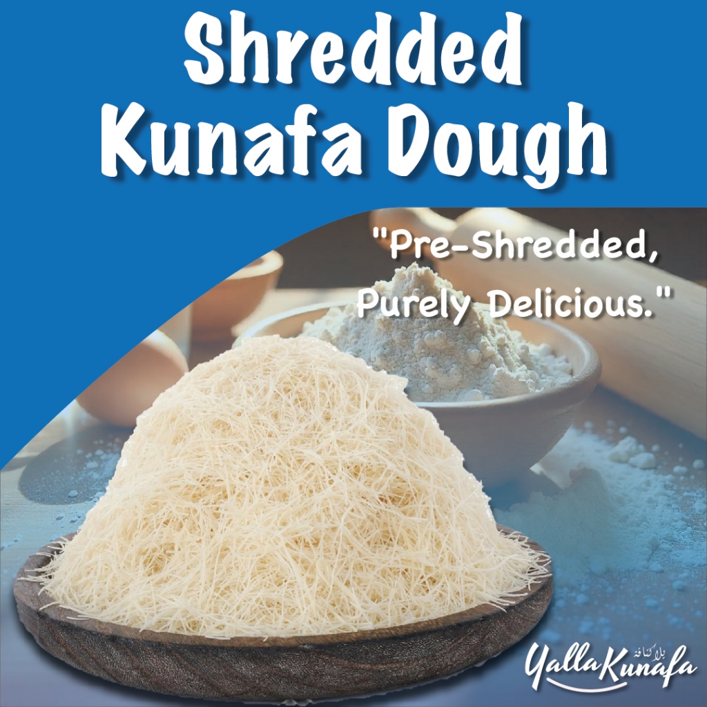 Shredded Kunafa Dough / Pastry Kunafa / Kunafa Raw Original White 500g - 1Kg by Yalla Kunafa
