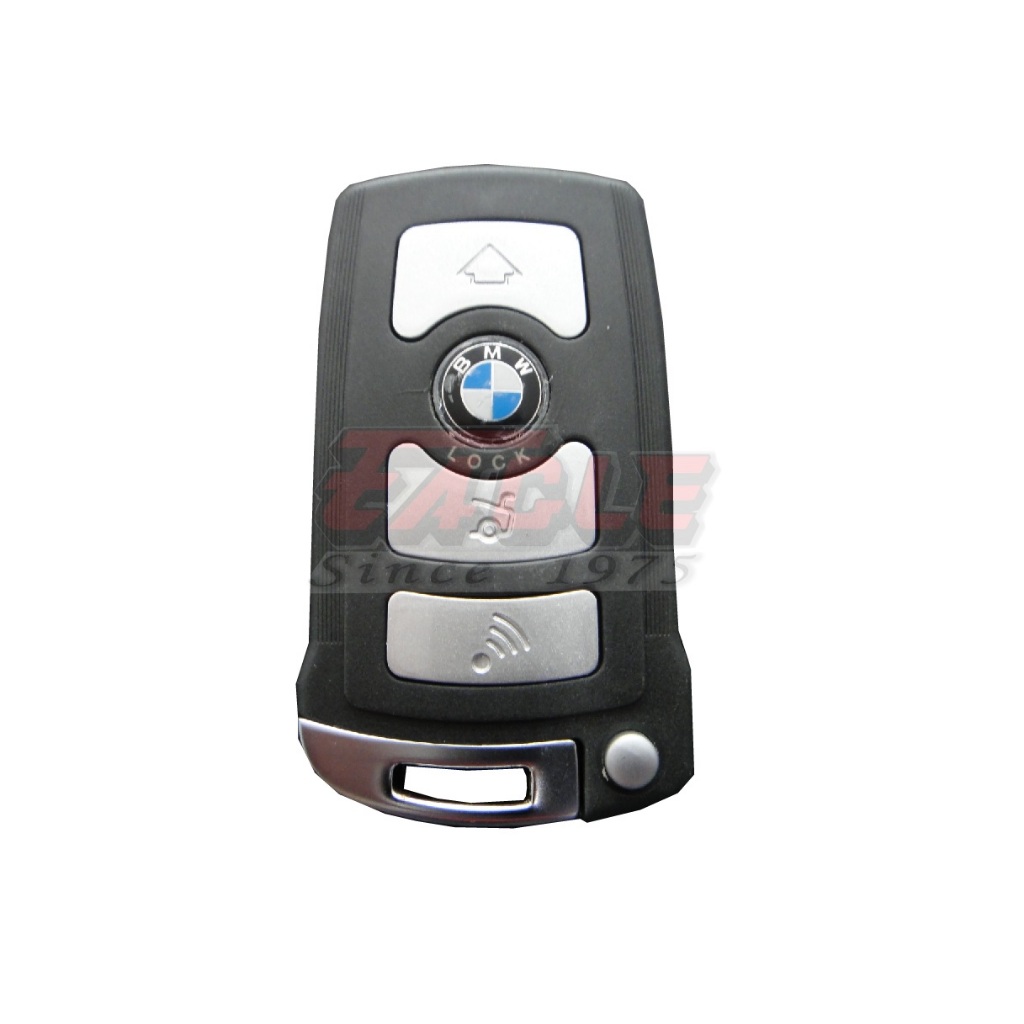 BMW E65 E66 Rolls Royce Smart Key Fob 4 ปุ่ม Half Keyless Slot in Starter Casing เฉพาะเปลือกเปล่า