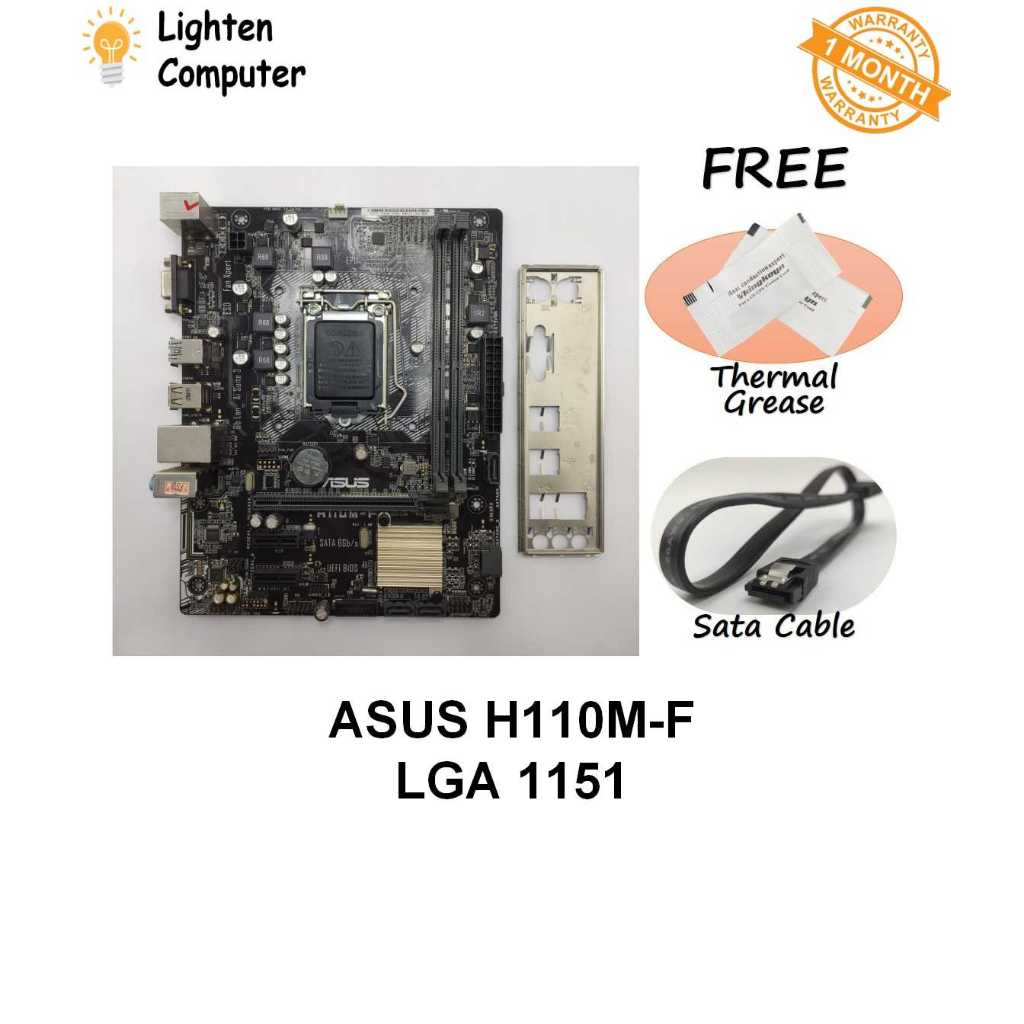 เมนบอร์ดUSED ASUS H110M-F / H110M-D / H110M-E | ชม.110 | แอลจีเอ 1151 | อินเทลรุ่นที่ 6 7 | MATX ไมโ