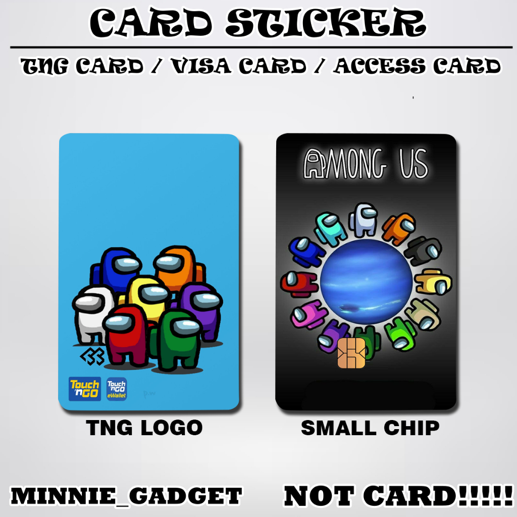 [ AMONG US ] ฝาครอบสติ๊กเกอร์การ์ด Touch n Go TNG / MASTER / VISA / CREDIT/ DEBIT CARD