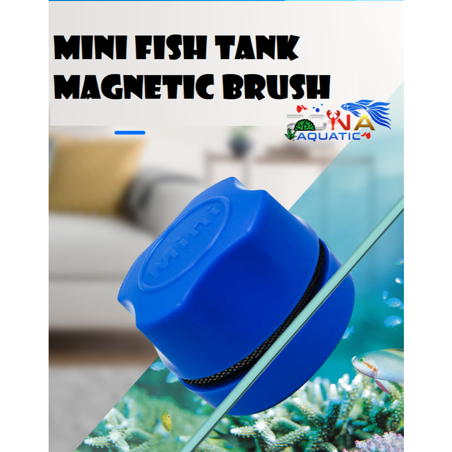 MINI FISH TANK MAGNETIC BRUSH ALGAE SCRAPER CLEAN ALGAE AQAURIUM TANK BRUSH 磁力刷