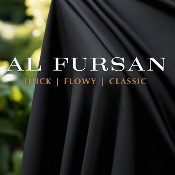 ผ้านิดา : Al Fursan Matte : 1 เมตร : สีดํา