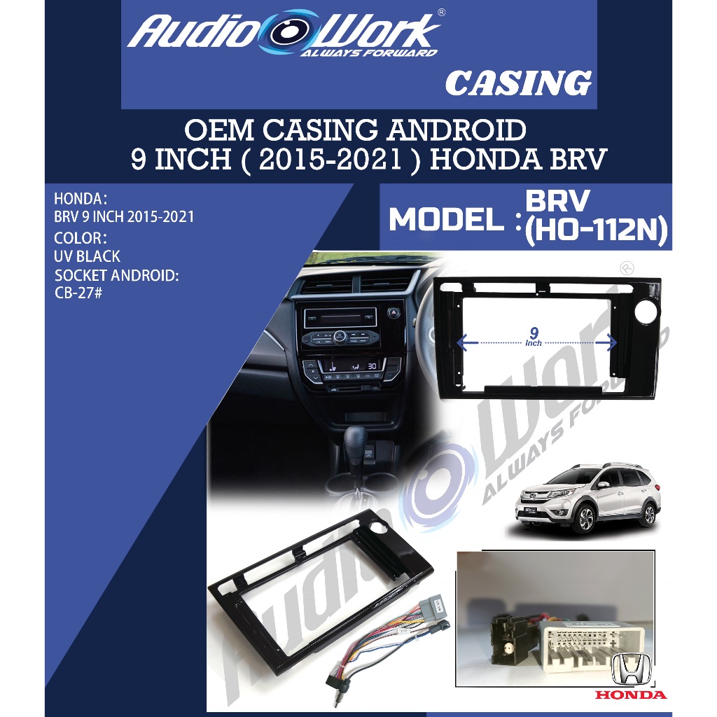 HONDA BRV BR-V 2015-2022 9inci HO-112N Untuk Android Player Casing