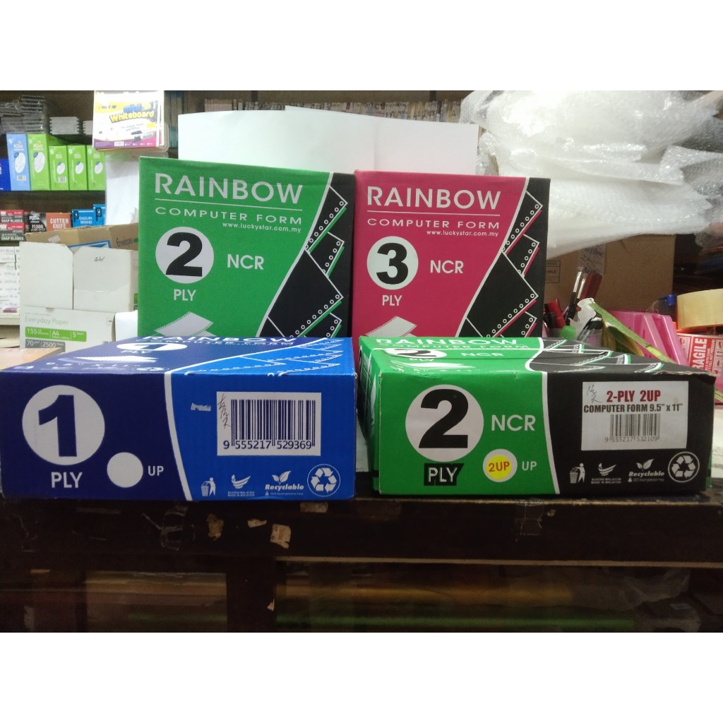 คอมพิวเตอร์สีรุ้ง แบบ 1PLY - 2PLY NCR - 2PLY NCR 2UP - 2PLY - 3PLY NCR