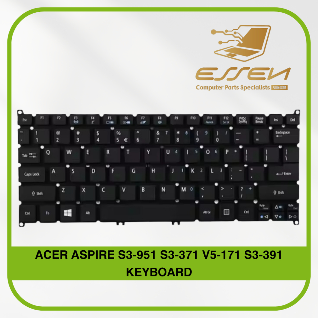 แป้นพิมพ์ทดแทนสําหรับแป้นพิมพ์ ACER ASPIRE S3-951 S3-371 V5-171 S3-391