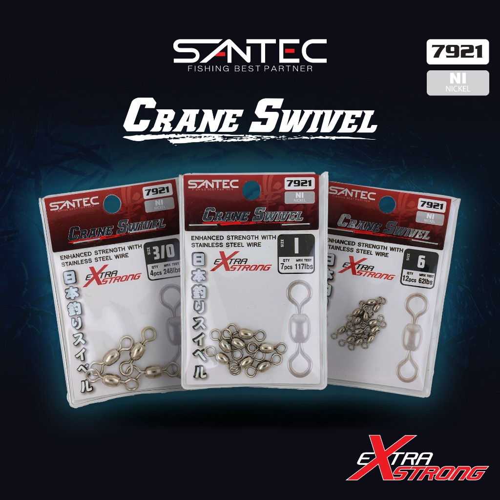 SANTEC - CRANE SWIVEL NICKEL 7921 อุปกรณ์เสริมสําหรับตกปลา