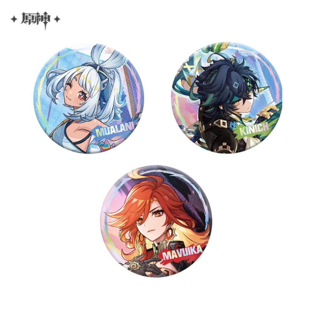 [ผลิตภัณฑ์อย่างเป็นทางการ] Genshin Character Badge Mualani/Kiich/Mavuika