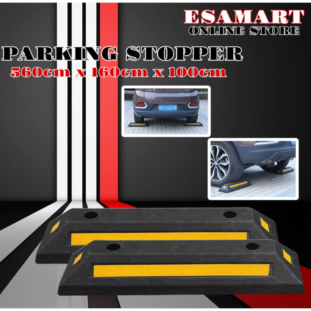 56 ซม.ยาง Curb ที่จอดรถบล็อกยางที่จอดรถบล็อกยาง stopper double stop solid