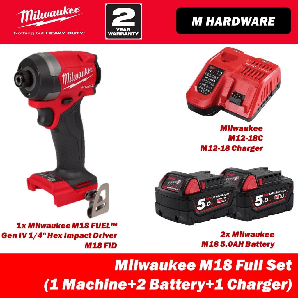 Milwaukee FID3-502X / FID3-0X0 M18 FUELTM Hex Impact Driver 1/4