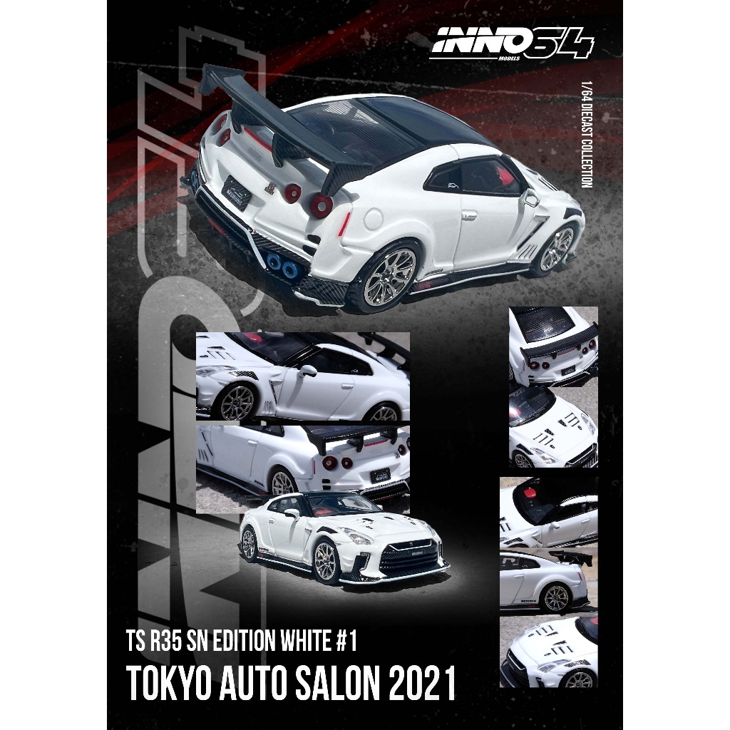 INNO รุ่น INNO64 1/64 R35TS NISSAN SKYLINE GT-R R35 TOP SECRET TOKYO AUTO SALON 2021