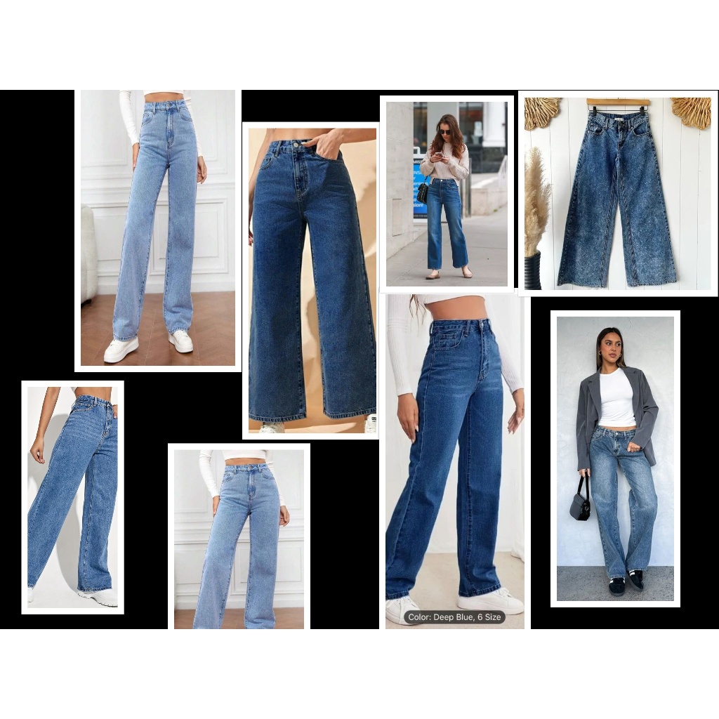 🇲🇾Gigi Hadid Wide Leg Acid wash palazzo 26-36