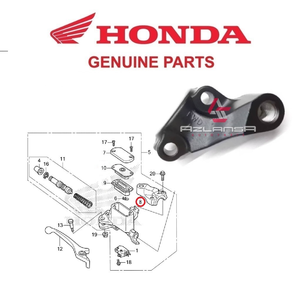 ที่ยึดกระจก ( 45517-K03-M61 ) RS150R V1 V2 V3 & RS-X V1 V2 💯 ฮอนด้า