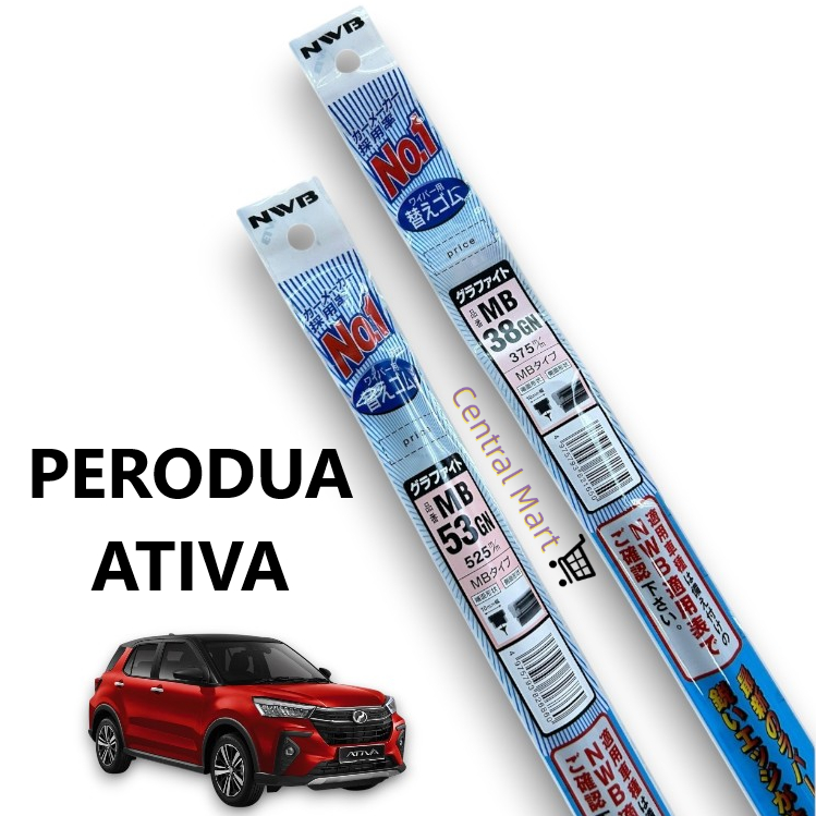 PERODUA ATIVA NWB Wiper Refill MB53GN(21)/MB38GN(15)