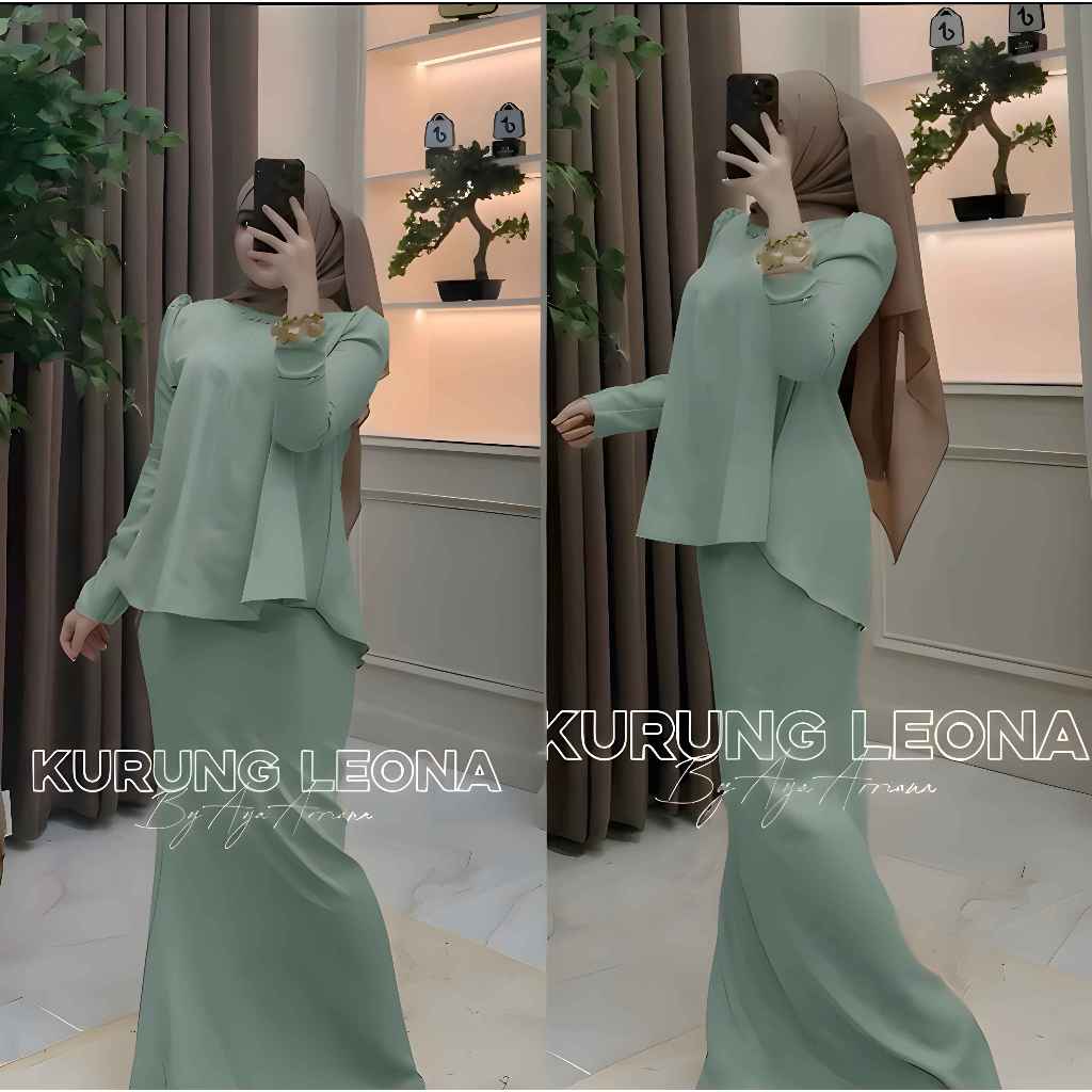 ชุดเดรสมุสลิม Baju Kurung Leona By RUBBA