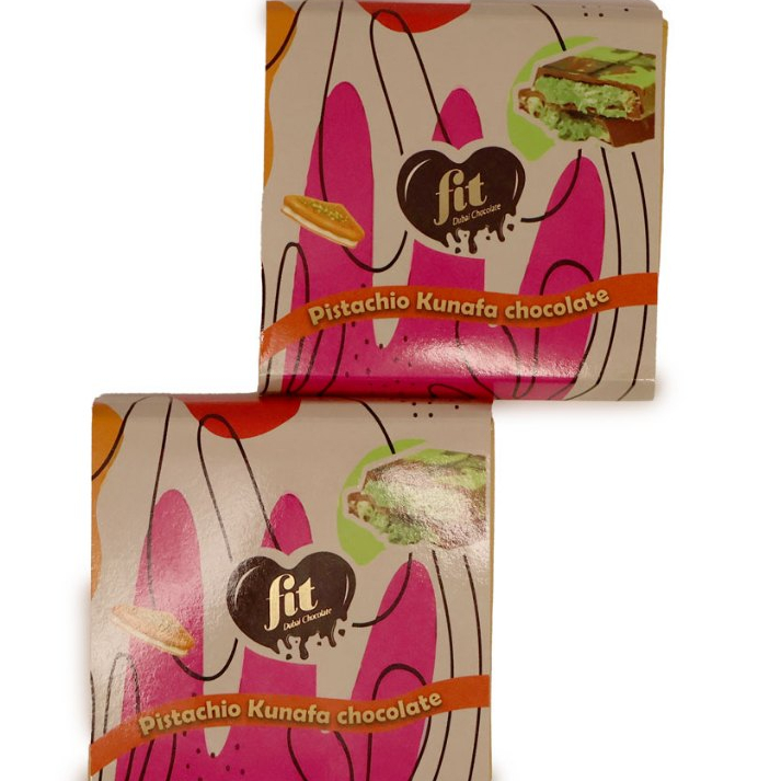 FIT CHOCOLATE { 80 G } PISTACHIO KUNAFA CHOCOLATE ,BY MAX CHOCOLATE