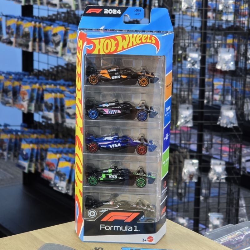 HOT WHEELS FORMULA 1 F1 5 PACK MCLAREN ALPINE VISA KICK SAUBER MONEYGRAM