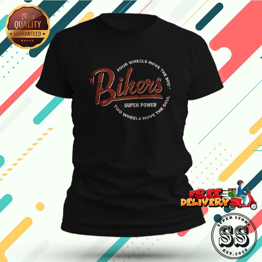 ADULT STREETWEAR CLASSIC BIKERS TSHIRT DESIGN 7 ผ้าฝ้ายคุณภาพสูง UNISEX 6111 STREETWEAR