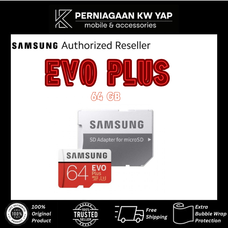 (ใหม่) SAMSUNG MICRO SD 64 GB EVO PLUS