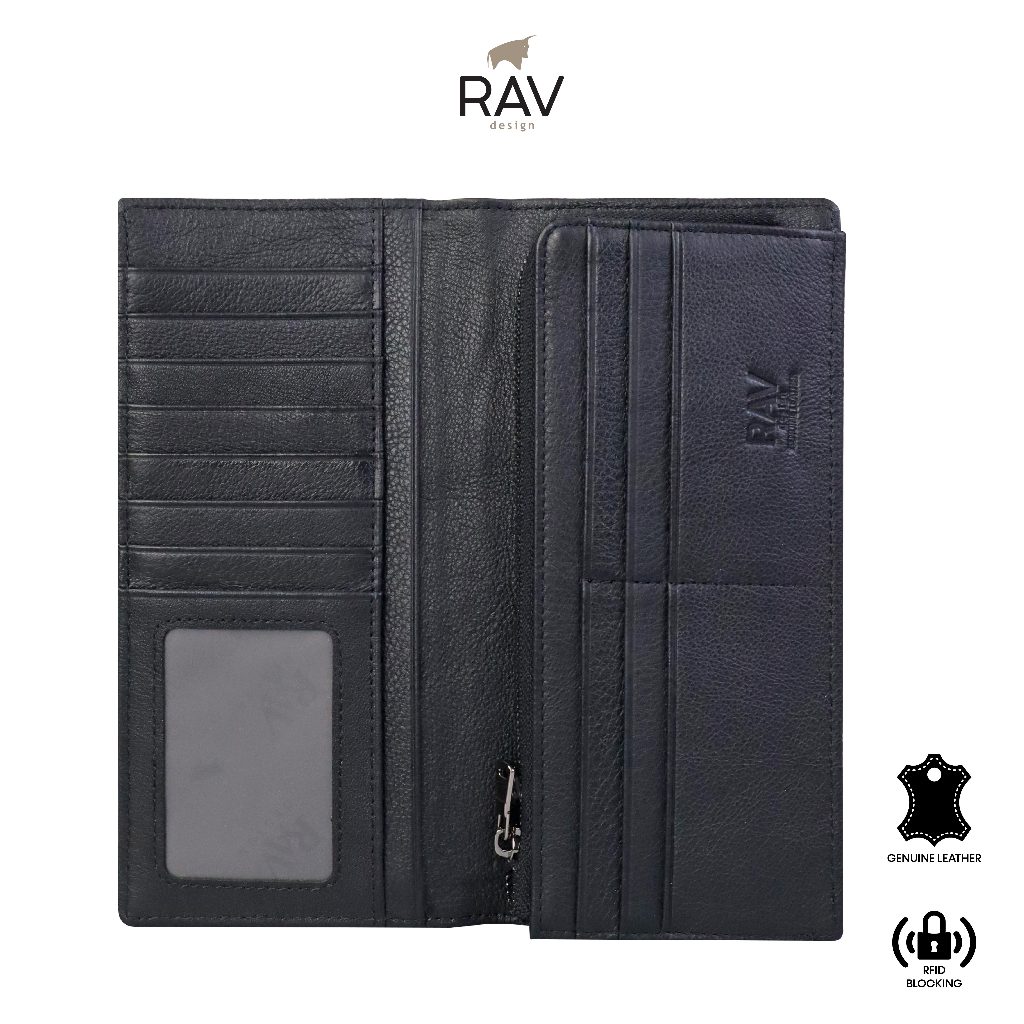 RAV DESIGN กระเป๋าสตางค์ใบยาวผู้ชายพร้อมปิดกั้น RFID / รูปที่ 3