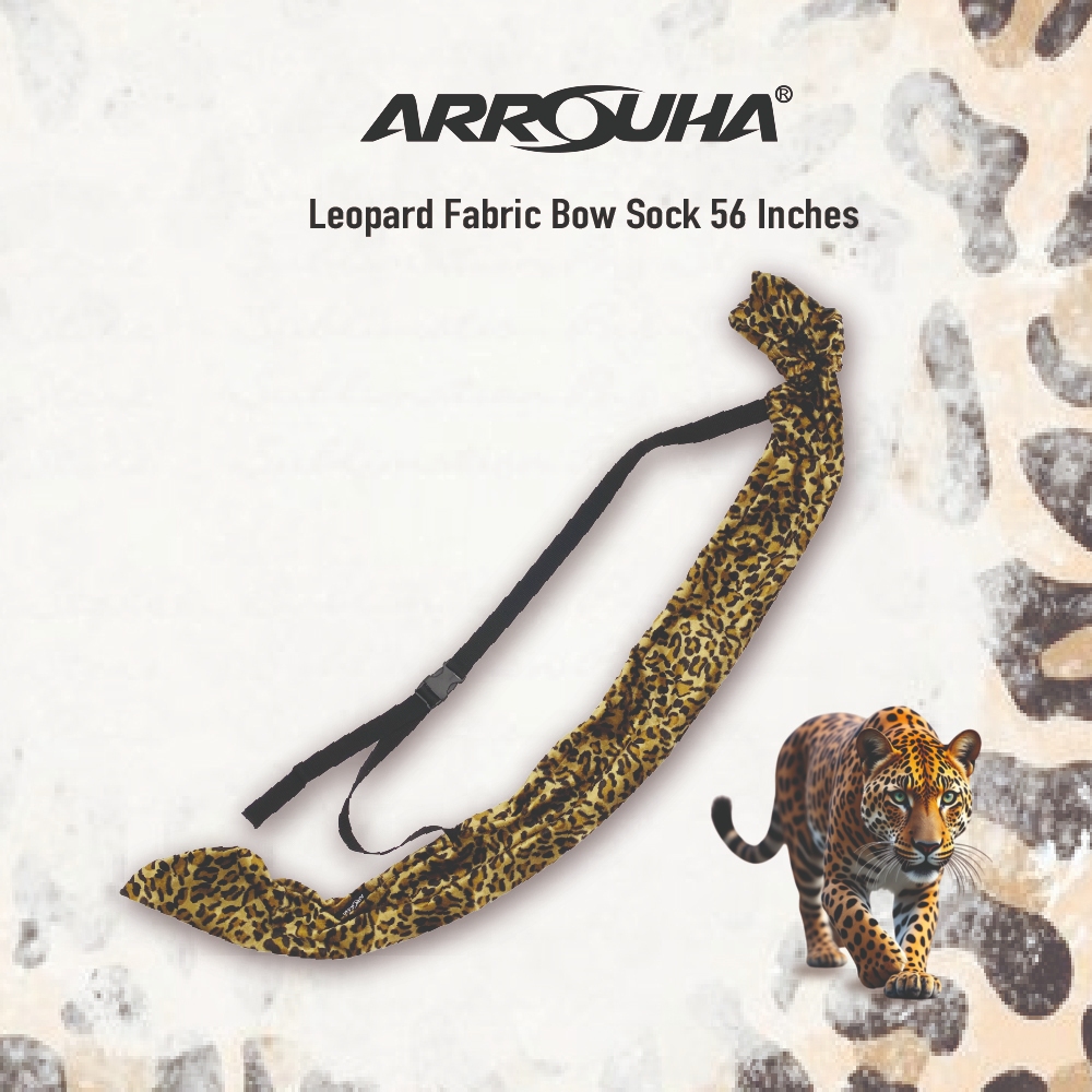 Arrouha Bow Sock Leopard Luxury Design ผ้า 56 นิ้วสําหรับยิงธนูแบบดั้งเดิม