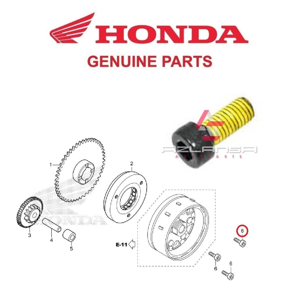 ลูกบ๊อกซ์โบลต์ 8x18 ( 90010-KM1-000 ) RS150R V1 V2 V3, RS-X V1 V2 & CBR150R 💯 ฮอนด้า