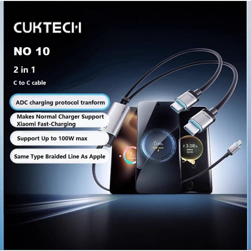 สาย CUKTECH NO 10 2 in 1 Type C to C