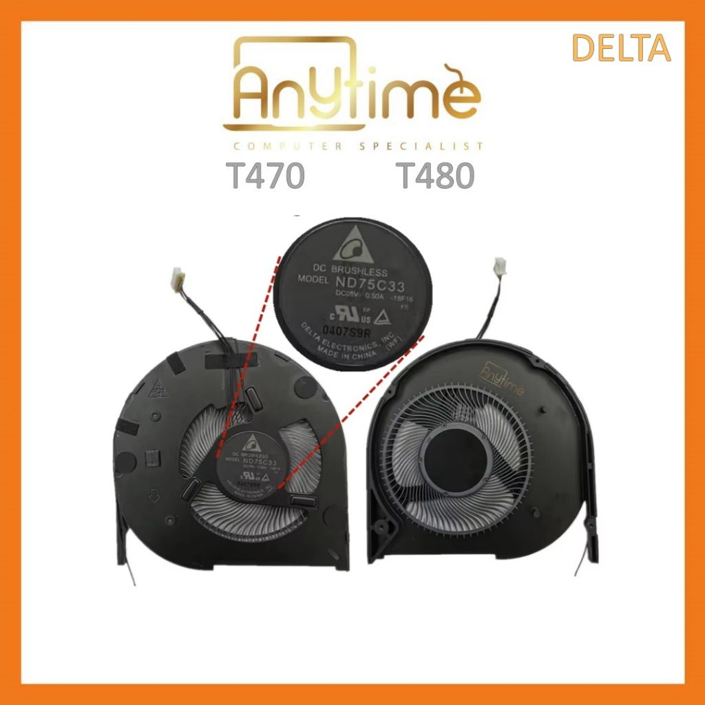 CPU พัดลมระบายความร้อน Cooler สําหรับ Lenovo Thinkpad T470 T480 T490 T14 T495 P14S P43S แล็ปท็อป ND7