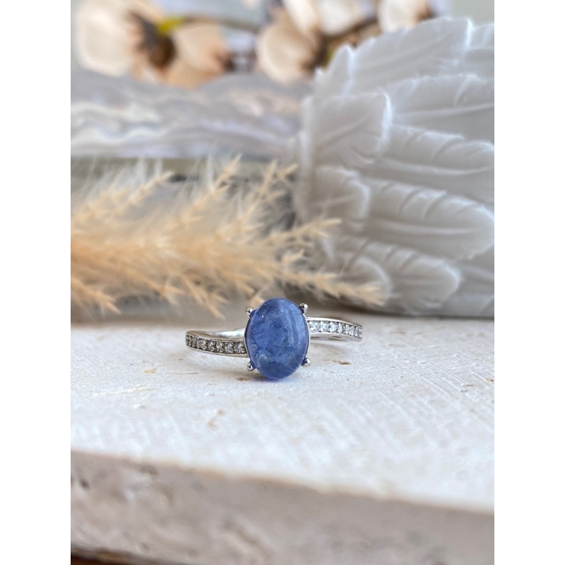 แหวนกลาง (S925 เงิน) แหวนแทนซาไนท์ (S925 Silver)