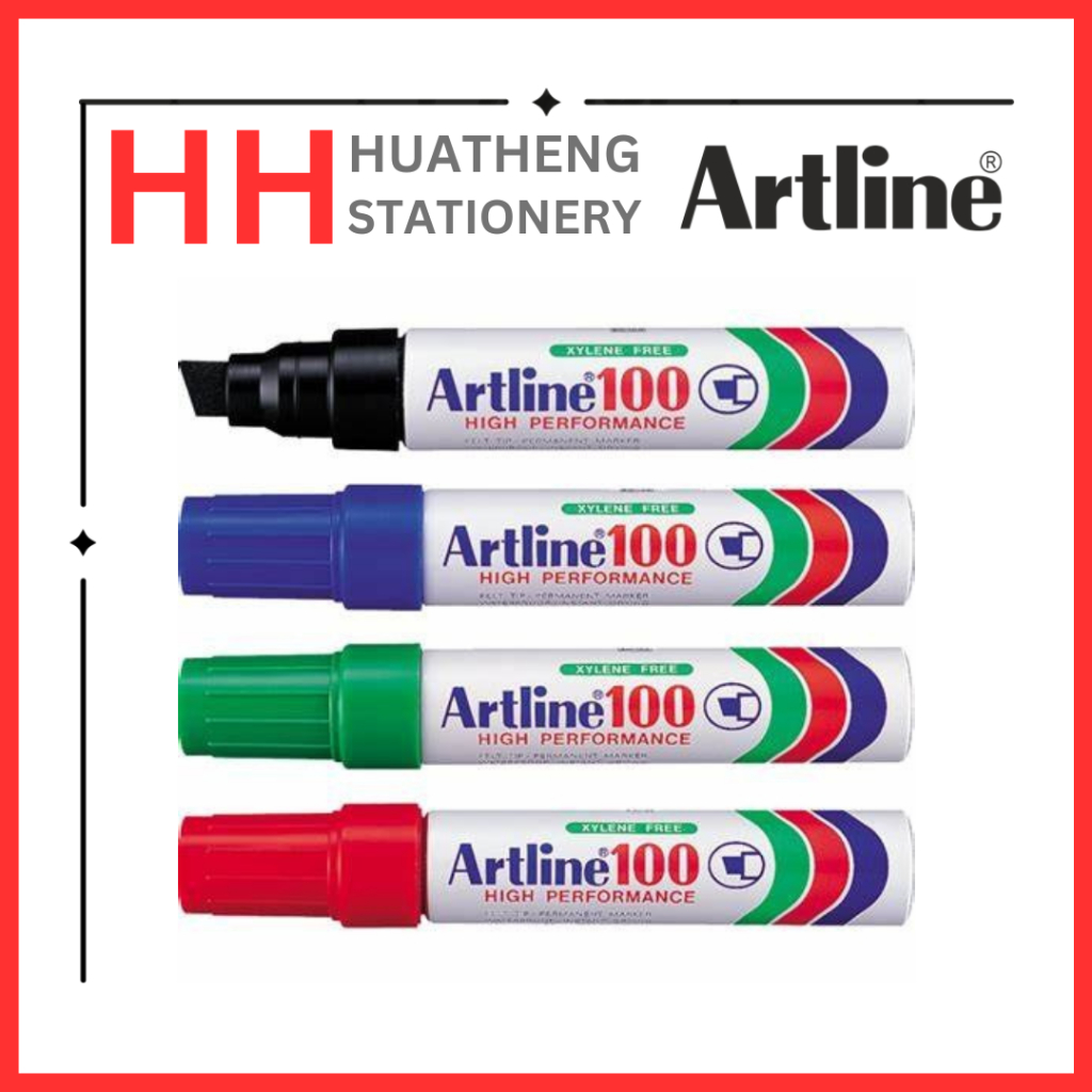Artline 100 ปากกามาร์กเกอร์ถาวร 7.5 มม.-12 มม.